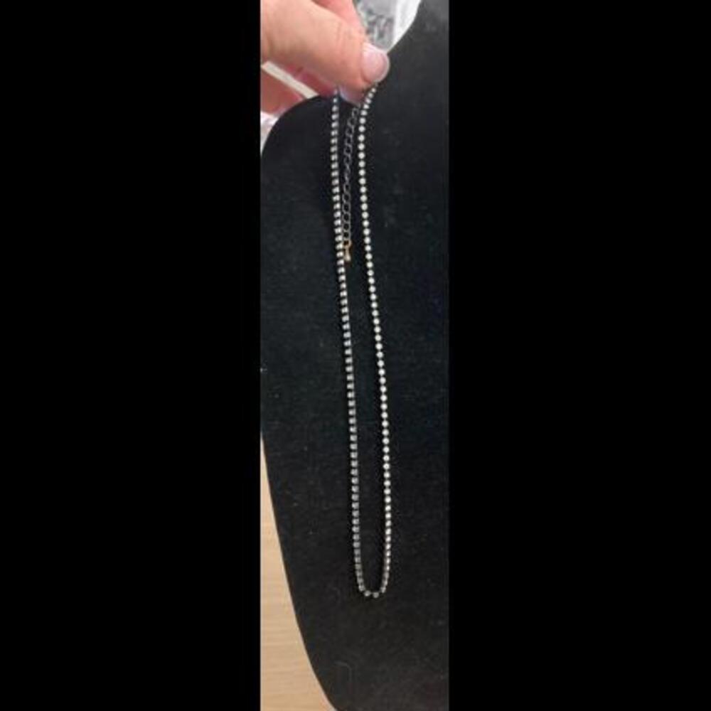 Delicate Charming Mini Rhinestone Chain Necklace - Picture 6 of 9